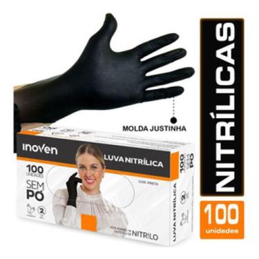 Imagem de Luva Nitrílica Preta Inoven TAM G
