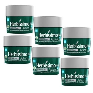 Imagem de Kit 6 Desodorante Creme Action Herbíssimo 55G - Dana - Dana Cosméticos