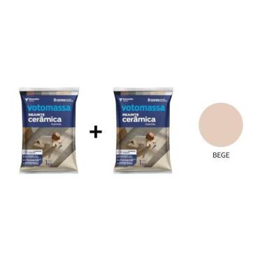 Imagem de Kit 2 Sacos De Rejunte Flex Votomassa Bege 1 Kg - Votoran