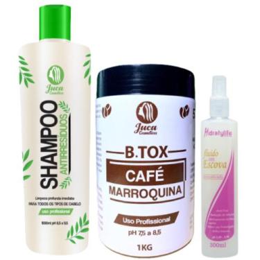 Imagem de Kit B.tox Capilar Café Coffe Marroquina 2x1kg Juca + Fluido Capilar 30
