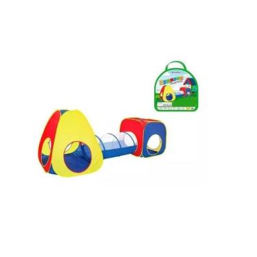 Imagem de Barraca Toca Túnel infantil Dobrável 3 Em 1 Tenda Cabana - Importway
