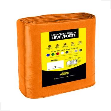 Imagem de Lona Barraca De Feira Laranja 300 Micras Impermeável 3x4 / 4x3 - CARGA