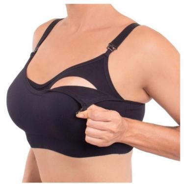 Imagem de Sutiã Amamentação Trifil 1323 Sem Bojo Abertura Frontal, Preto, 44