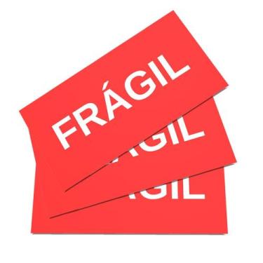 Imagem de 24  Etiqueta Adesiva Selo Frágil 10x5cm - Impressões Papaleguas