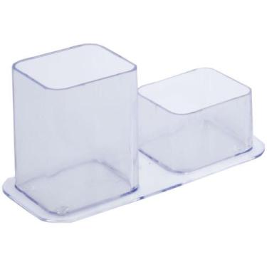 Imagem de Acessório para Mesa Dellocolor Porta LÁPIS/CLIPS - Cristal