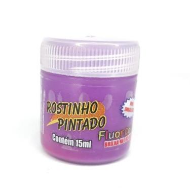 Imagem de Tinta liquida para pintura facial Roxo Flúor 15 ml - Rostinho Pintado