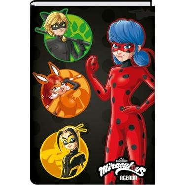 Imagem de Agenda Permanente 134X200Mm 192Pgs Miraculous Lady e Personagens Jandaia
