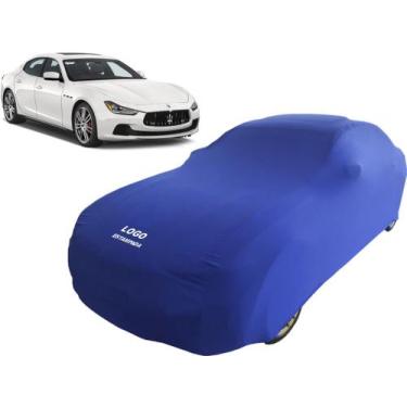 Imagem de Capa Automotiva Para Maserati Ghibli Tecido Helanca Lycra - Mz, Azul