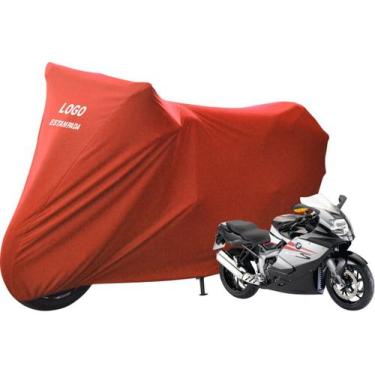 Imagem de Capa De Tecido Para Cobrir Moto BMW K 1200 S Com Logo - Mz, Vermelha