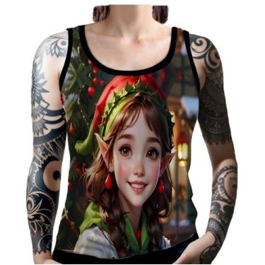 Imagem de Regata Camiseta Tshirt Natal Festas Elfa Duende Neve HD 1 - Enjoy Shop