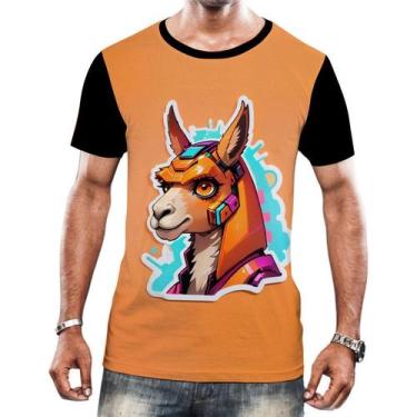 Imagem de Camiseta Camisa Tshirt Animais Cyberpunk Lhama Alpaca HD 3 - Enjoy Sho
