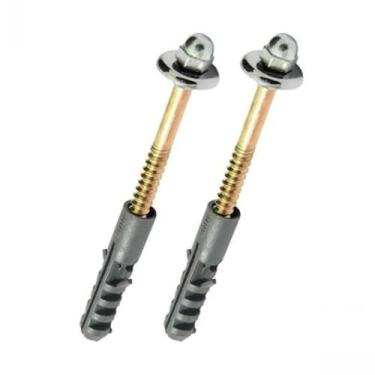 Imagem de Kit 2 Parafuso Vaso Sanitario Com Bucha 8mm Para Fixação De Privada - 