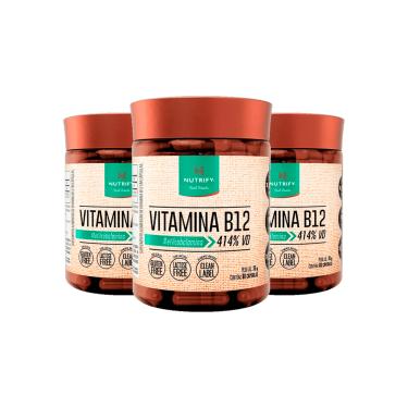 Imagem de Kit com 3 potes de Vitaminas B12 60 cápsulas