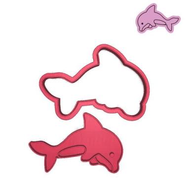 Imagem de Cortador Marcador Fundo do Mar Cookie Golfinho Boto - DOCE IMPRESSO, 9