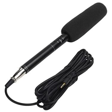 Imagem de Microfone de Gravação Com Fio, Mini Microfone Portátil Preto Com Interface XLR para Entrevistas, Discursos, Produção de TV de Filmes (Preto 28cm)