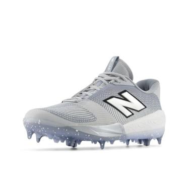 Imagem de New Balance FuelCell Comp V4 Tênis de beisebol masculino, Team Away Cinza/Branco, 36