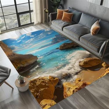 Imagem de HJZSZX Grande área de decoração de arte sala de estar tapete retro impressão quarto vestiário tapete macio mesa de centro tapete de pelúcia, QH1442, QD, 300x400CM