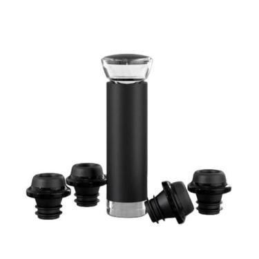 Imagem de Kit Bomba a Vácuo Manual para Vinhos com 4 Rolhas Adega Bar - Prana