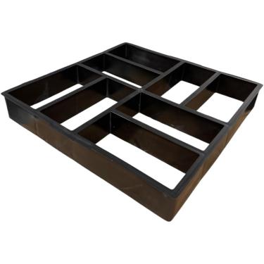 Imagem de Forma Bloquete Molde Tijolinho Caminho Jardim Concreto Pedras P/Garagem 6cm Resistente Durável Fácil Uso Ideal P/Calçadas Áreas Externas Pavimentação Piso Personalizado Sustentável e Prático