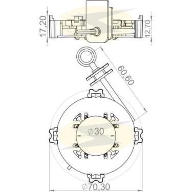 Imagem de Porta escova do motor de partida Ford Courier 1999 a 2013 - UNIFAP
