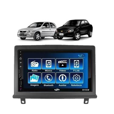 Imagem de Kit Multimídia Corsa Classic 1995 / 2017 Mp5 Bt Usb Fm Leitor SD Espelhamento
