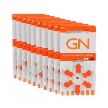 Imagem de Pilha Aparelho Auditivo 13 Pr48 GN - 5 Cartelas 30 Baterias