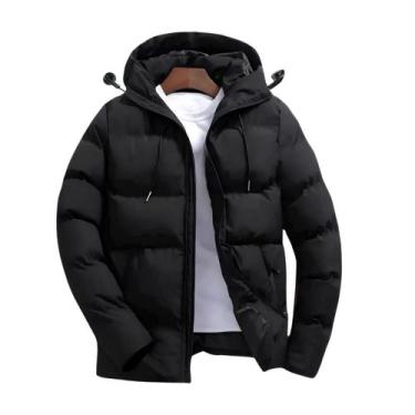 Imagem de Jaqueta Masculina Forrada Impermeável Peluciada Frio Intenso P/ Neve -