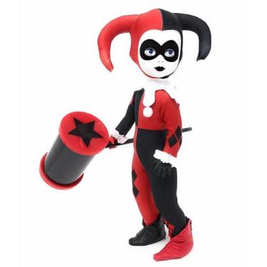 Imagem de Bonecas LDD Arlequina DC Comics - Vermelho/Preto - Estilo Morto-Vivo