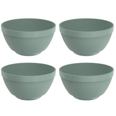 Imagem de Conjunto de 4 Bowls Luna Verde Militar 500ml - Ou