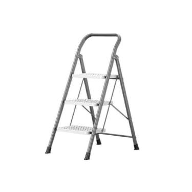 Imagem de Escada dobrável Escada Doméstica Dobrável Telescópica Escada Interna Multifuncional Escada de Escalada Escada Espessada 3 Degraus Escada Pequena Banco Banco de degrau dobrável(Médio)