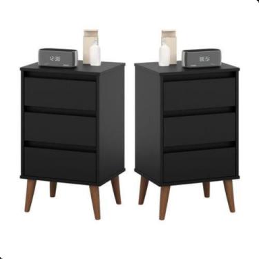 Imagem de Kit 2 Movel Multitarefa Apoio Mesa Mesinha Para Cabeceira Casal Soltei