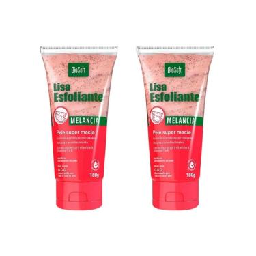 Imagem de Creme Esfoliante Soft hair 180g Biosoft Melancia - Kit C/2un
