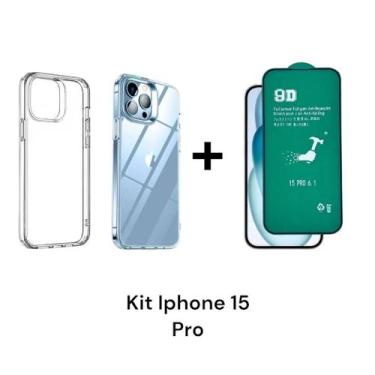Imagem de Capa Capinha Anti Impacto Para Iphone 15 PRO + Película 9D De Cerâmica