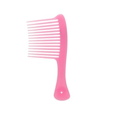 Imagem de Pente de dente largo grande com cabo desembaraçador para perda de cabelo pente profissional feminino escova de cabelo suave salão de cabeleireiro tingimento ferramenta de estilo (01)