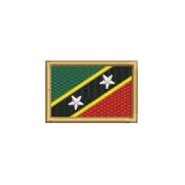 Imagem de BP0220-011 Bandeira São Cristóvão e Neves Patch Bordado 5,7×3,8cm (D) Matriz Para Bordar)