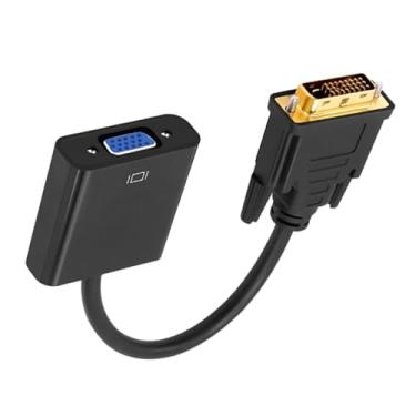 Imagem de MOUDOAUER Cabo adaptador DVI-D para VGA ativo, DVI-D 24 + 1 pino macho 1080p para VGA 15 pinos FEMA conversor adaptador de cabo de vídeo
