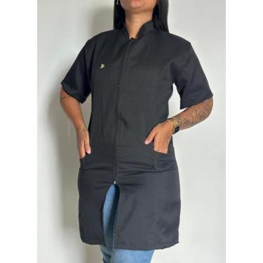 Imagem de Jaleco OXFORD Manga Curta. - Aide Jalecos,  Preto, PP