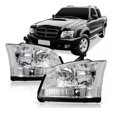 Imagem de Par Farol Camionete S10 Blazer Pit Bull Pisca Cristal 01 02 03 04 2005