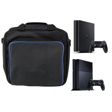 Imagem de TechBrasil Compatível Com Bolsa Mochila de Transporte Playstation 4 Fat e Slim