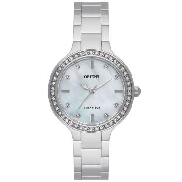 Imagem de Relógio ORIENT feminino prata madrepérola FBSS0137 B1SX