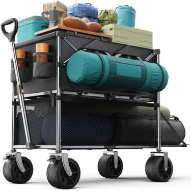 Imagem de Everyfun Pro Carrinho dobrável Double Decker Wagon, All Terrain Wagon, preto