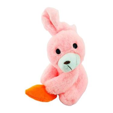 Imagem de Coelho de Pelúcia Coloridos Mácil Fofinho Decoração de Cama e Mesa 24c