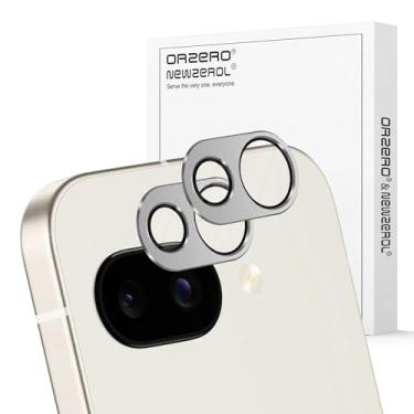 Imagem de Orzero (Pacote com 2) Protetor de lente de câmera compatível com Google Pixel 9a, Potector de Cámera Premium Metal e Vidro Recortes de Câmera Precisos Alta Definição Antiarranhões - Prata