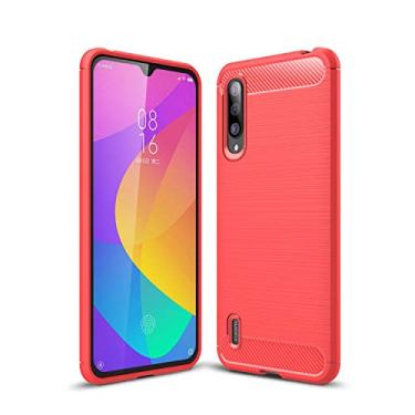 Imagem de CruzerLite Capa compatível com Xiaomi Mi 9 Lite, compatível com Xiaomi Mi CC9, capa com design de textura de fibra de carbono, capa antiarranhões com absorção de choque para Xiaomi Mi 9 Lite/Mi CC9