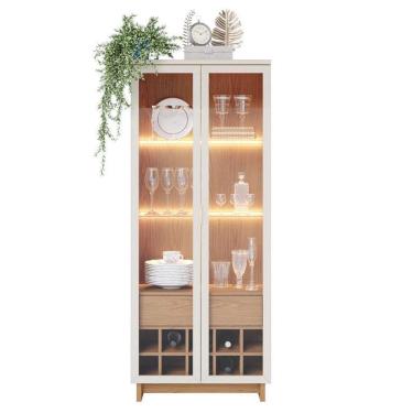 Imagem de Cristaleira Ambiente Guanabara Off White Freijó- Colibri