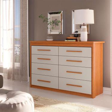 Imagem de Cômoda Elegance 8 gv Freijó Wood e Off White