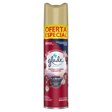 Imagem de ODORIZADOR DE AMBIENTE AEROSSOL FRUTAS E FLORES VIBRANTES GLADE FRASCO 360ML SPRAY OFERTA ESPECIAL