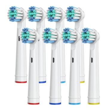 Imagem de Cabeças de substituição compatíveis com escova de dentes elétrica Oral-B Professional Care/SmartSeries/Advance Power/Pro Health/Triumph/3D Excel/Vitality Clean 1000 2000 3000 5000 8000 (8)