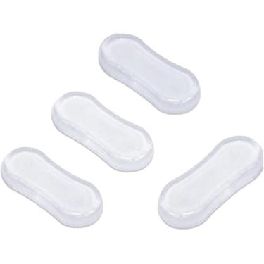 Imagem de Conjunto de para-choques de assento de vaso sanitário transparente de 4 peças, amortecedores de tampa de assento de vaso sanitário, amortecedores de tampa de vaso sanitário, almofadas de borracha para