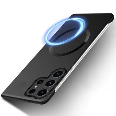 Imagem de Capa ultrafina para Samsung Galaxy S23 Ultra com capa magnética [sem bordas - toque original] Capa de telefone fina fosca com Mag-Safe, capa antiimpressão digital para Samsung S23 Ultra 5G